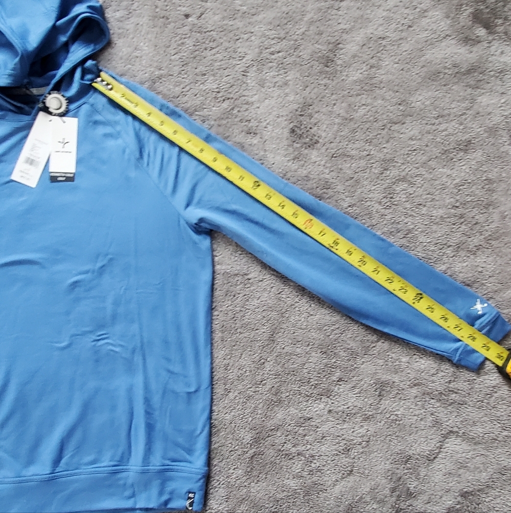*NWT* Kenneth Cole Men's Golf Hoodie Shape Retention Stretch Light Blue, Small - Picture 11 of 12